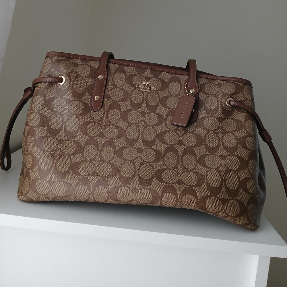 Coach Brown Signature Tote Bag